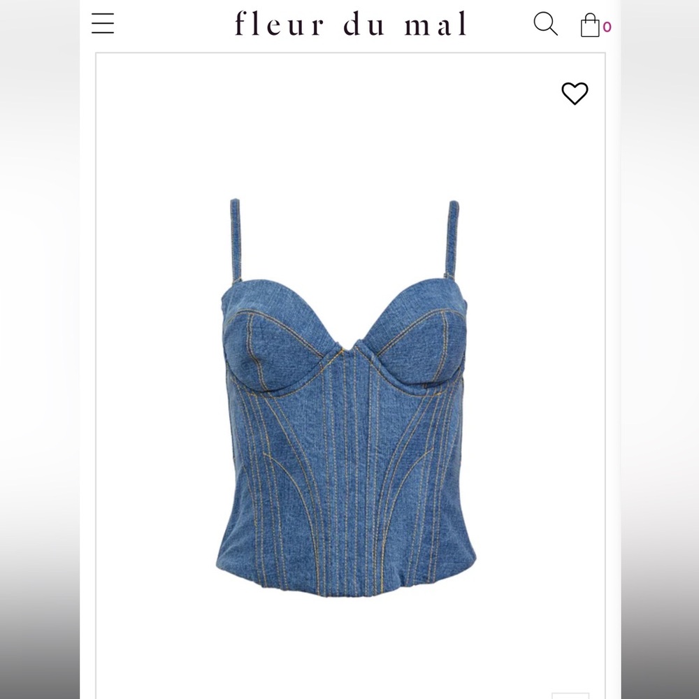 Fleur du mal - Denim bustier top
